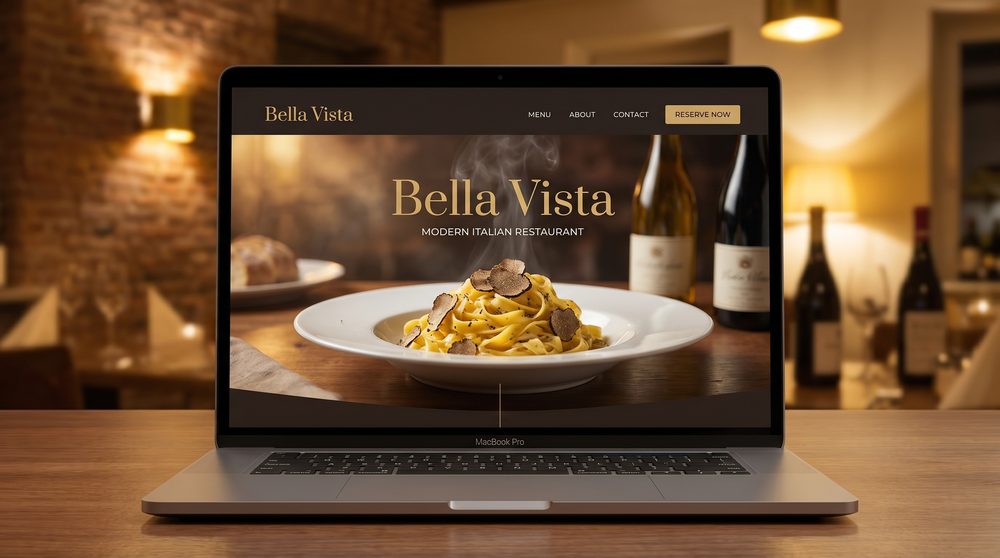 Website-Mockup Ristorante Bella Vista